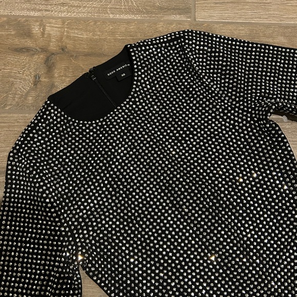 Good American Studded Body Con Minidress embellished silver studs size XS New - Picture 9 of 9